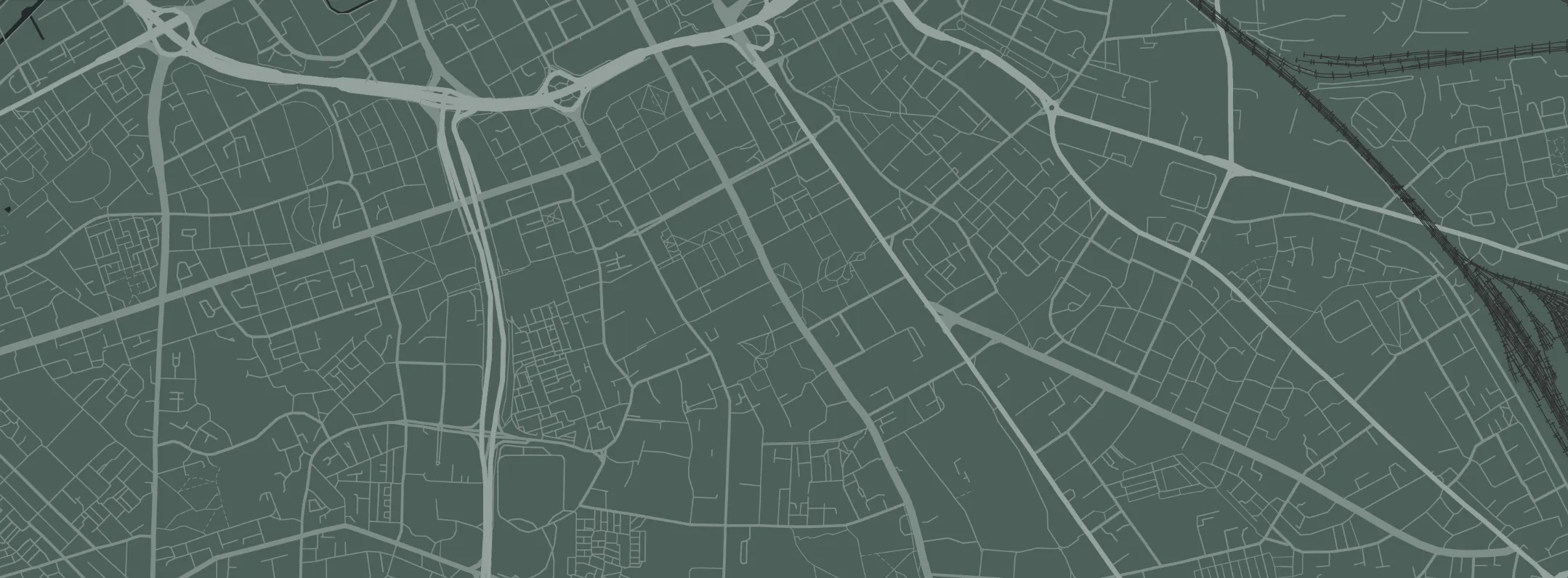 A map of Oxford Road, Manchester